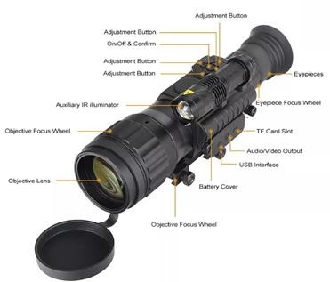Infrarot-Digital Nachtsicht-Bereich 3x50 mit IR-Belichtungseinheit For Security
